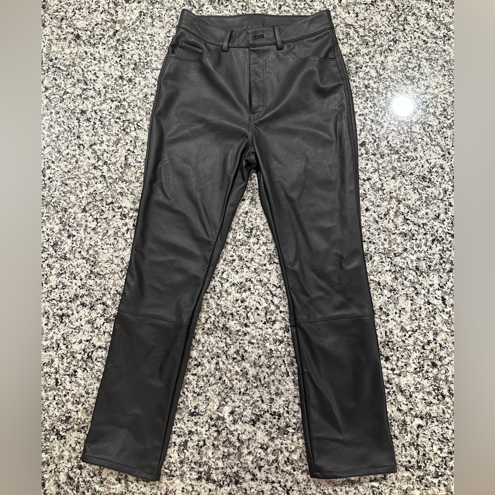 H&M faux Leather Jeans